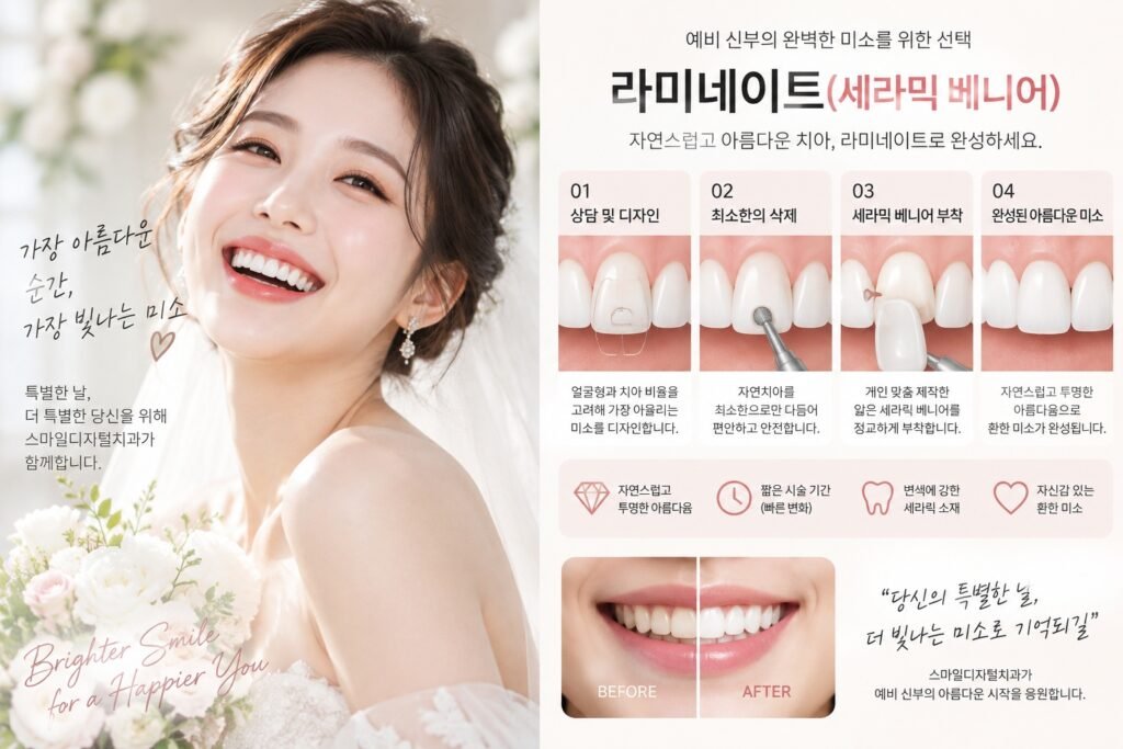 웨딩 촬영 전 라미네이트 상담 이미지